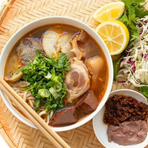 Vietnamese Spicy Beef Noodle Soup (Bun Bo Hue)